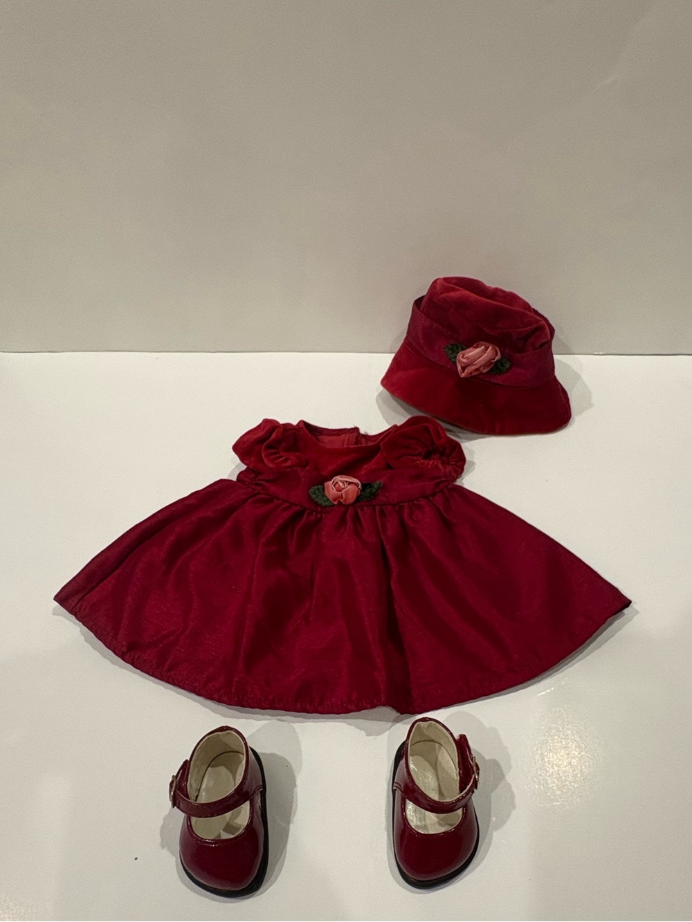 American Girl Bitty Baby Christmas Dress, Hat, and Shoes